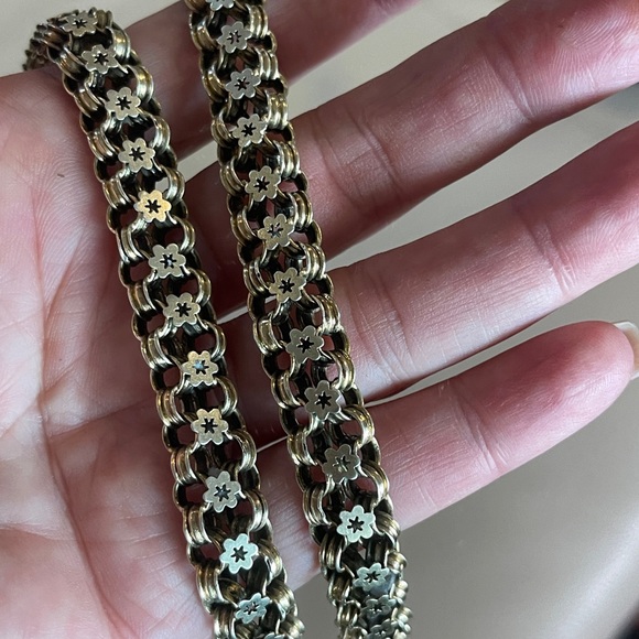 Antique Victorian C1880 Goldfilled /Silver Book Chain-silver 10k Gold Locket - Picture 5 of 15